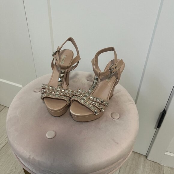 Pura Lopez Studded Block Heels Size 35 - Picture 4 of 9